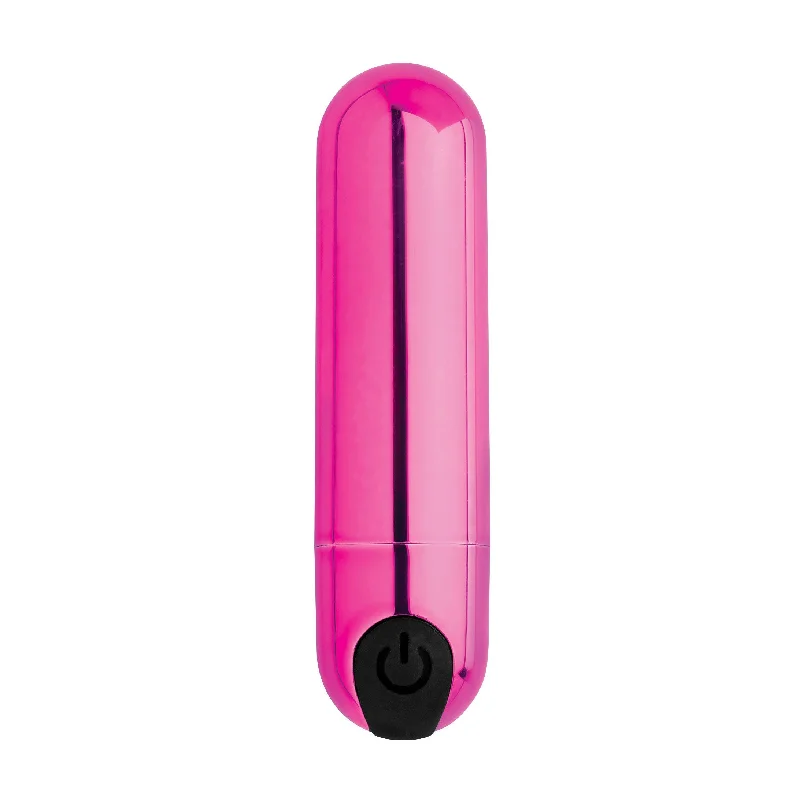 10x Rechargeable Vibrating Metallic Bullet - Pink