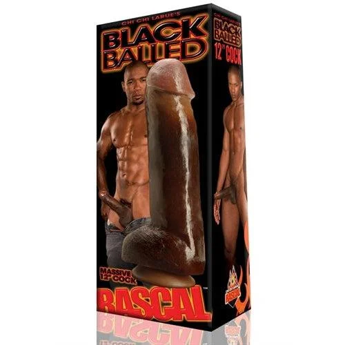 Black Balled 12 Inch Dildo