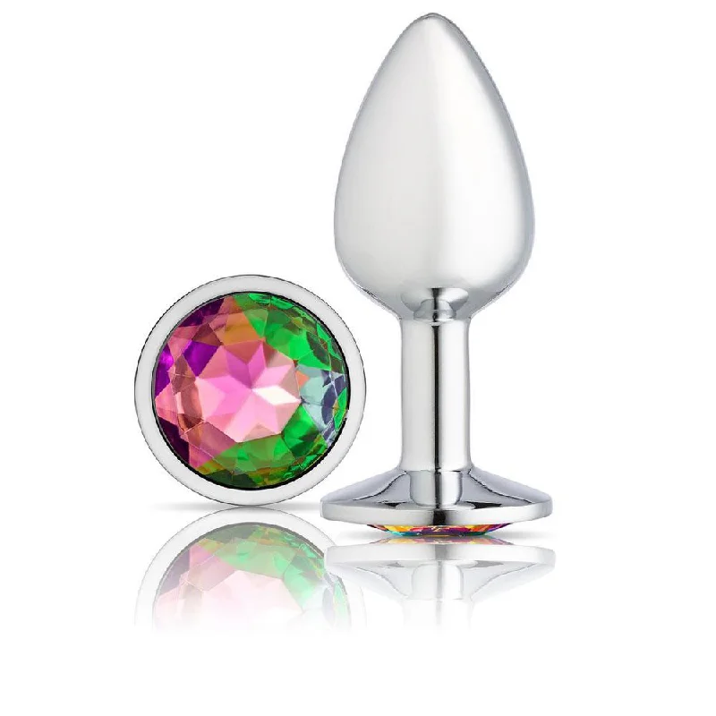 Cloud 9 Novelties Gems Silver Chromed Anal Plug - Medium