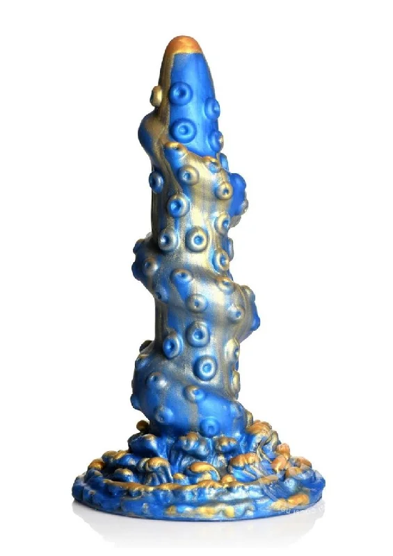 Creature Cocks Lord Kraken Silicone Dildo - Blue/Gold