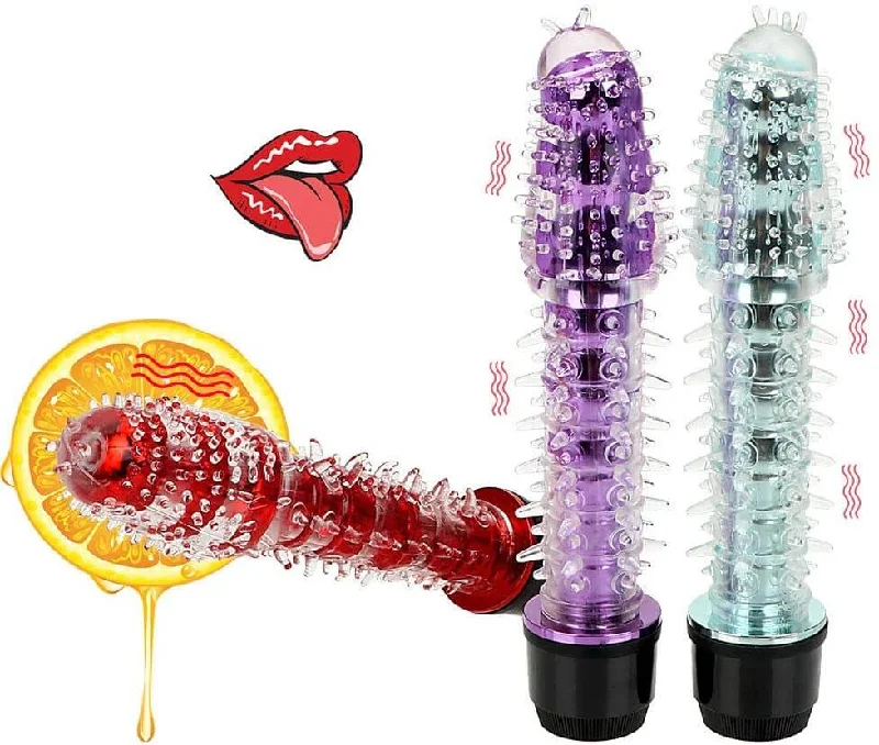 Crystal G-spot Clitoris Massage Vibrator With Soft Thorns AV Wand