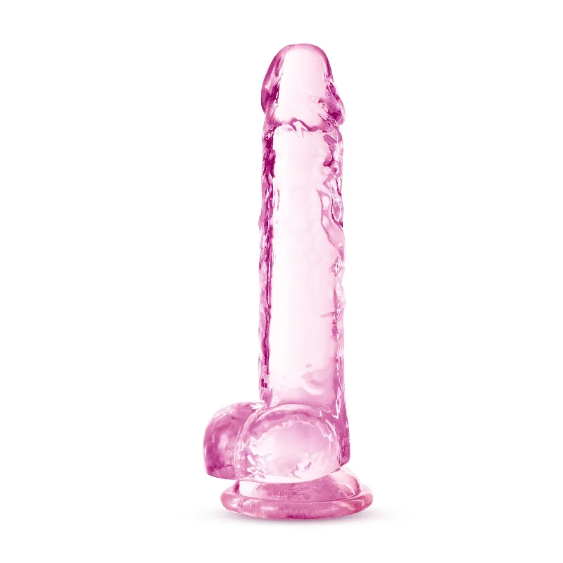 Naturally Yours - 7 Inch Crystalline Dildo - Rose