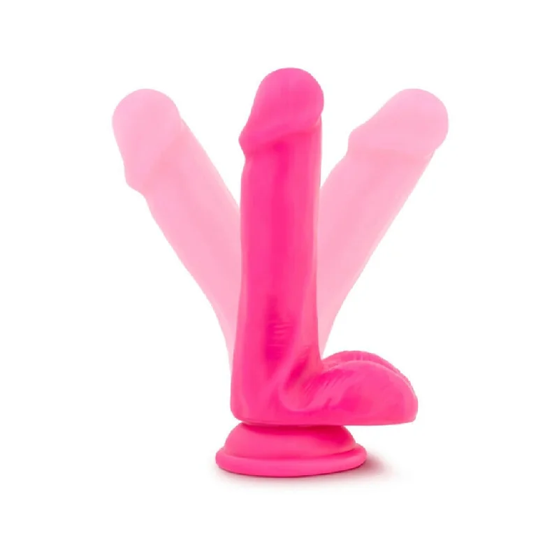 Neo Elite - 6 in Silicone Dual Density Dildo with Balls