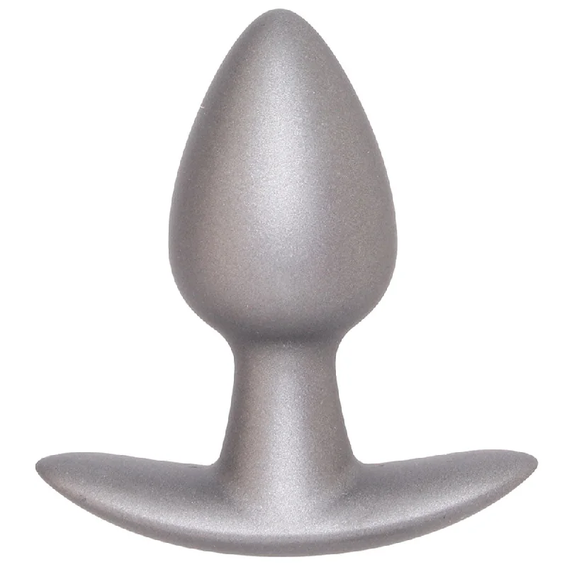 Ouch! Smooth Silicone 2.6 Inch Butt Plug in Gun Metal