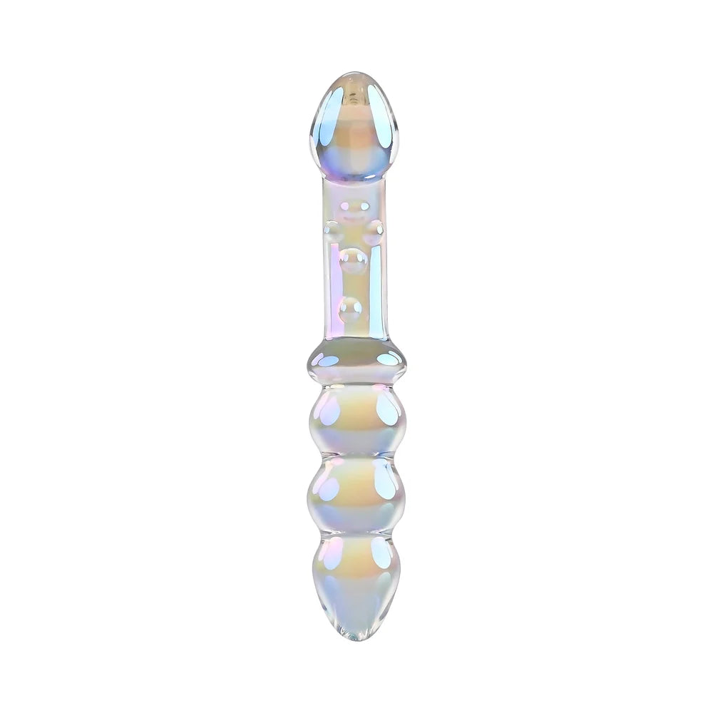 A Ribbed Glass Dildo