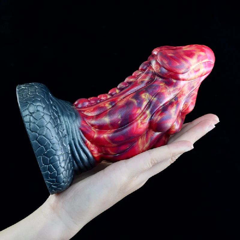 Thick Conical Head Curve Scales Dildo with Suction Cup