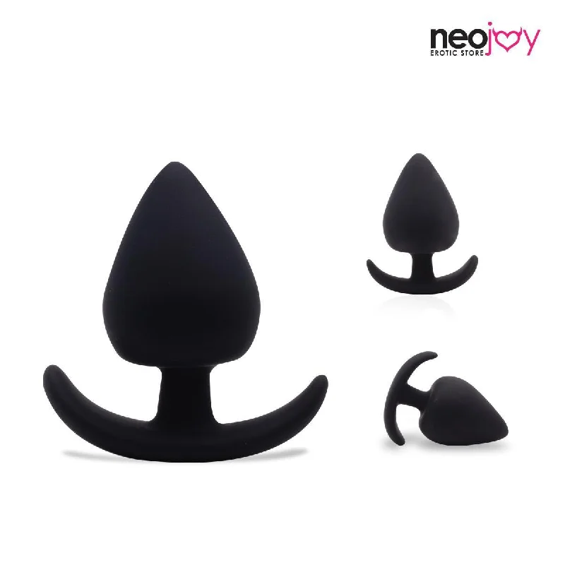 Neojoy  Anal Butt Plug Slim  - Black 3.77 inch - 9.6cm