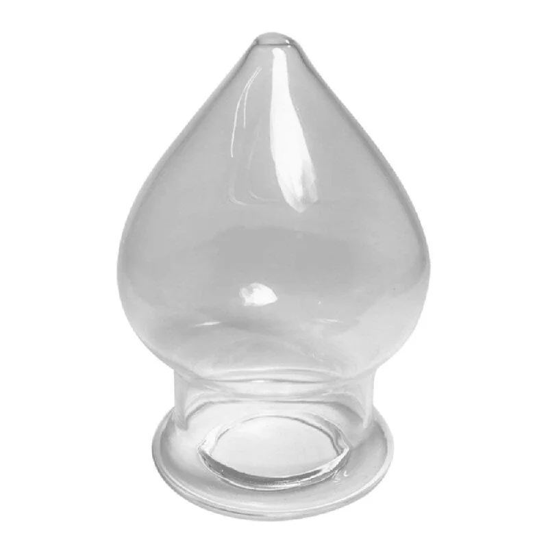 Big Tit-Shaped Glass Plug Large Tunnel 4.76" Long Toy