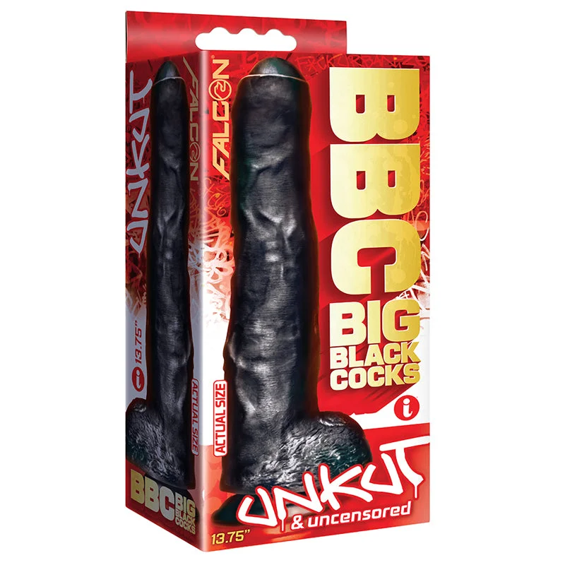 Falcon BBC - Big Black Cock, Unkut, 13.75in