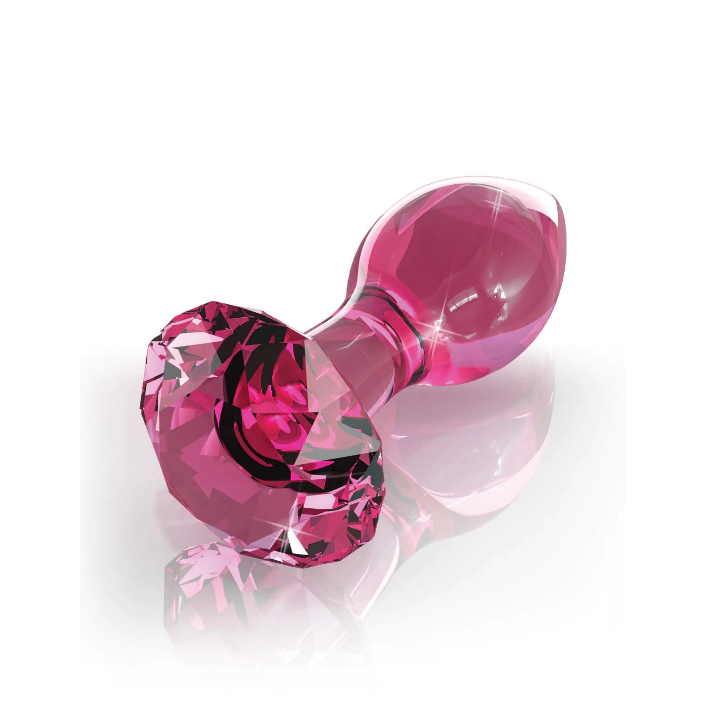 No. 79 Glass Diamond Butt Plug - Pink