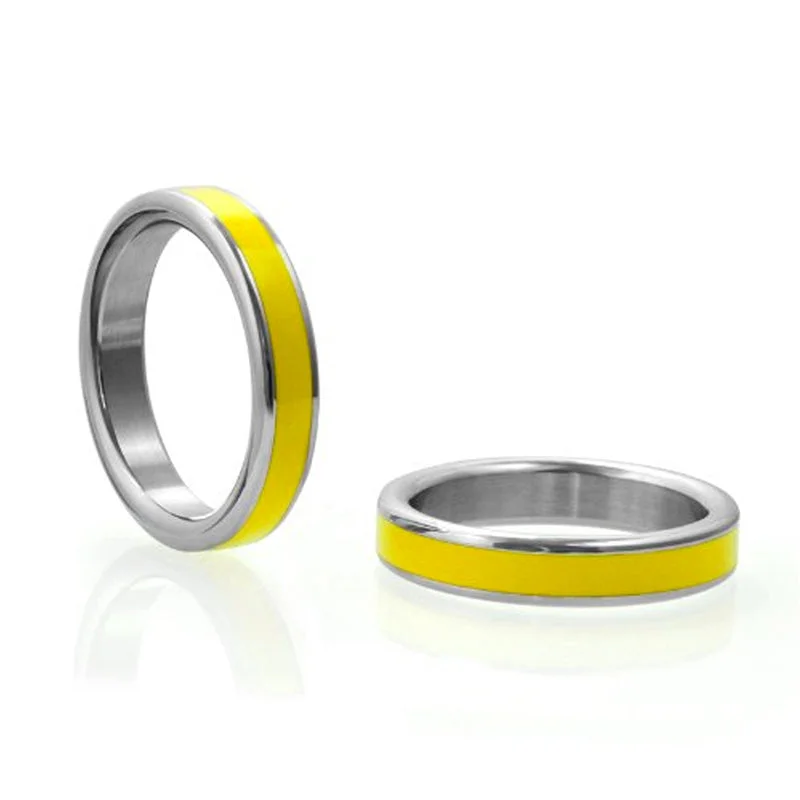 M2M Stainless C-Ring w/Yellow Band & Bag 1.875in