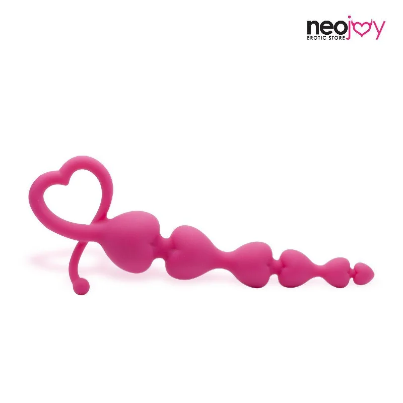 Neojoy Love Anal Beads Silicone Large Pink - 7 Inch - 18cm