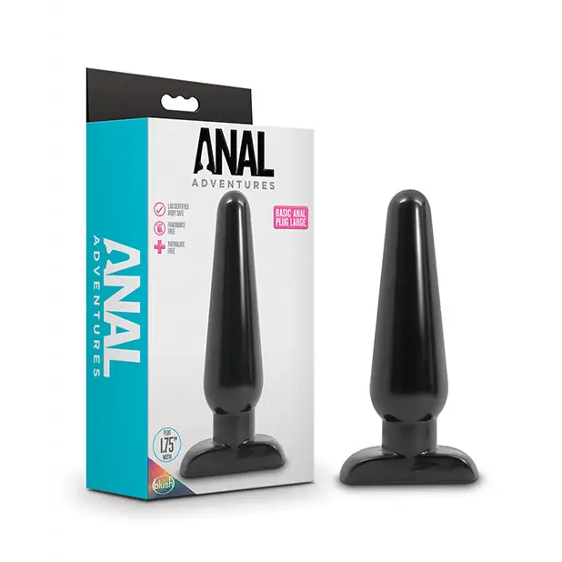 Anal Adventures By Blush Basic Black Anal Plug