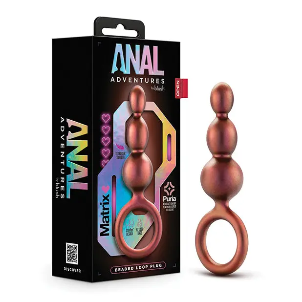 Anal Adventures Matrix By Blush Silicone Beaded Loop Plug