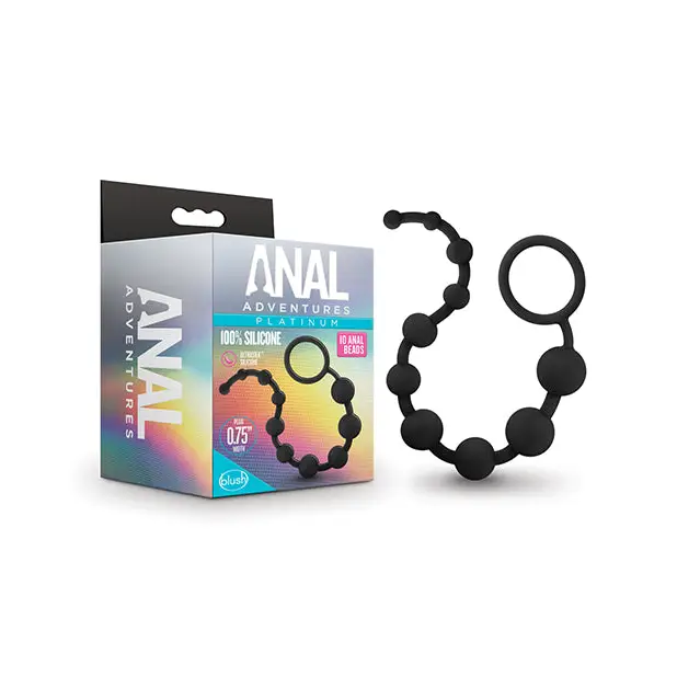 Blush Anal Adventures Platinum Silicone 10 Anal Beads