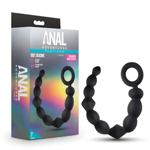 Blush Anal Adventures Platinum Silicone Beginner Anal Beads Black