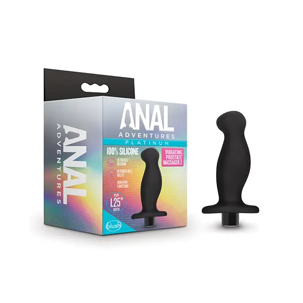 Blush Anal Adventures Platinum Silicone Rechargeable Vibrating Prostate Massager 02