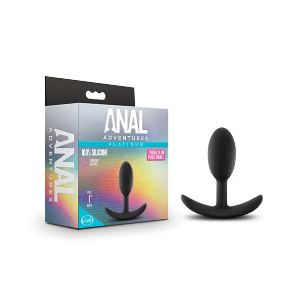 Blush Anal Adventures Platinum Silicone Weighted Vibra Slim Plug