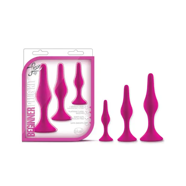 Blush Luxe 3-Piece Silicone Beginner Plug Kit