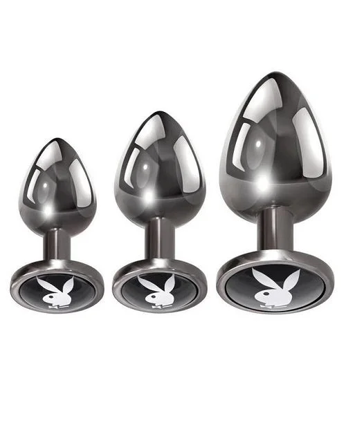 Playboy Pleasure 3 Ways Metal Anal Training Kit - 3 Piece