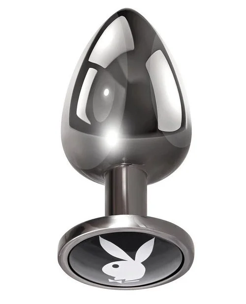 Playboy Tux Metal Anal Plug - Large - Black