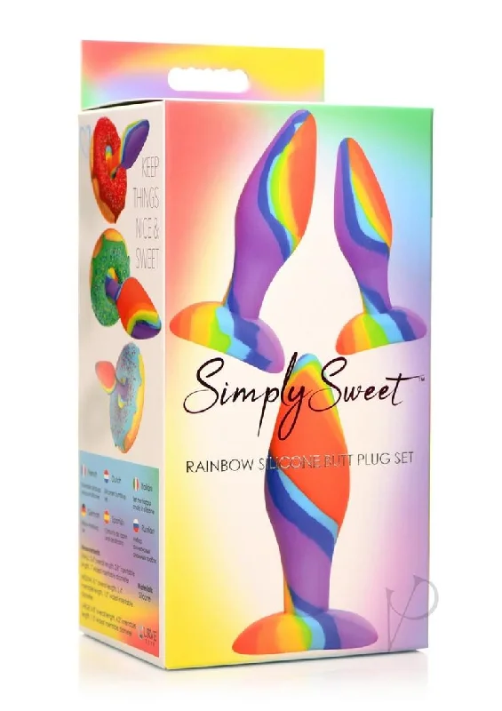 Simply Sweet Rainbow Silicone Plug 3pc