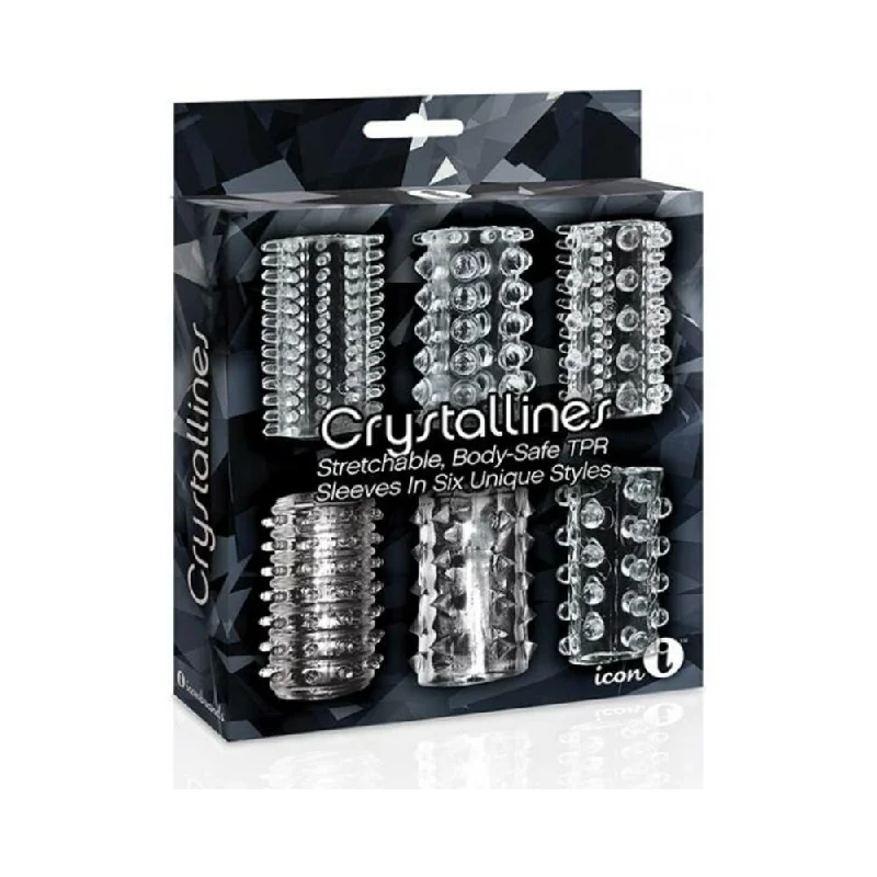 Crystalline TPR Cock Sleeve 6 Pack Clear