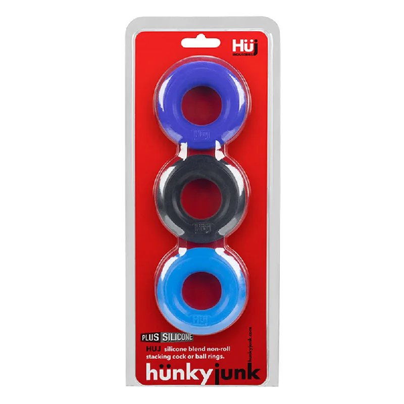 Hunkyjunk Stretchy Silicone C-Ring 3 Pack