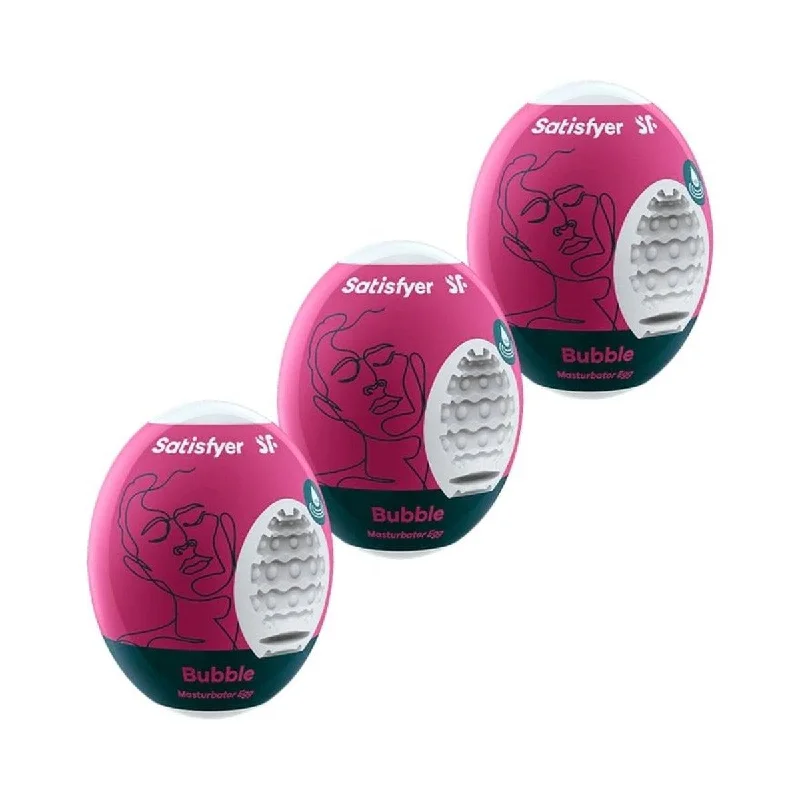 Satisfyer Masturbator Egg 3 Pack Bubble Pink