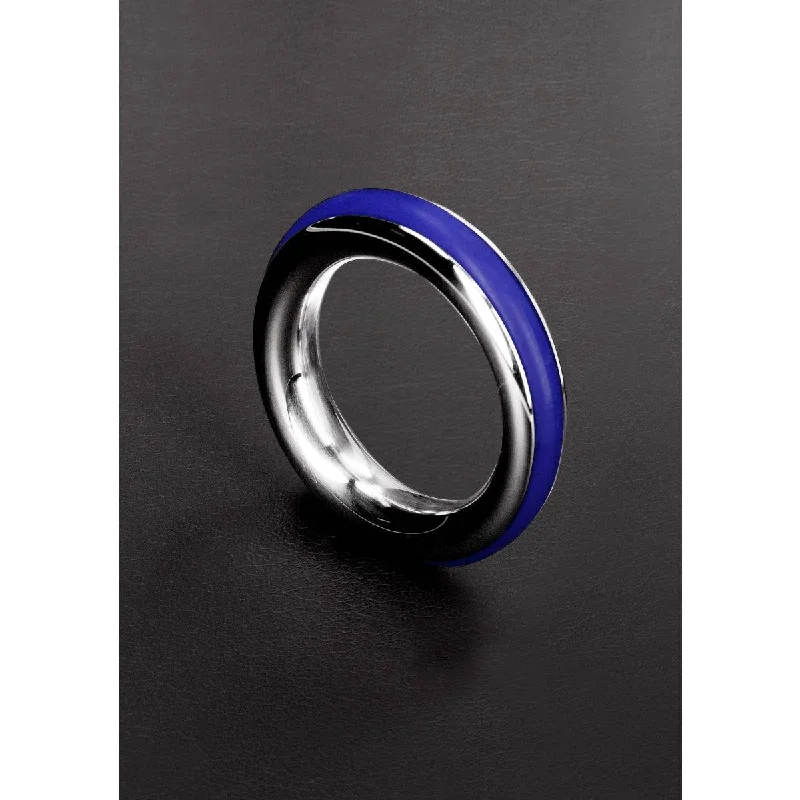 Shots Steel Cazzo Tensions Stainless Steel Cockring 1.6Inch Blue