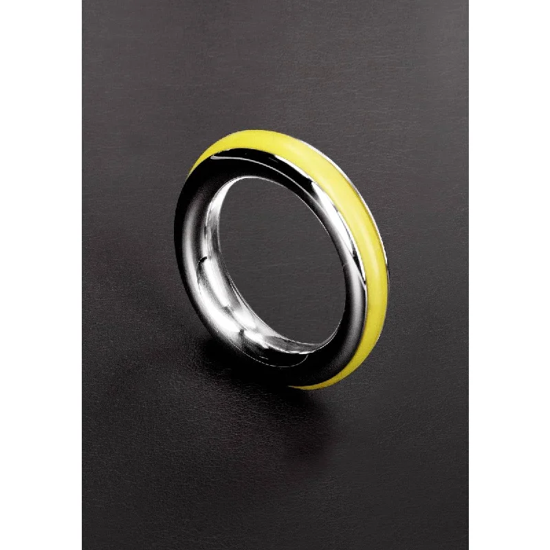 Shots Steel Cazzo Tensions Stainless Steel Cockring 1.6Inch Yellow