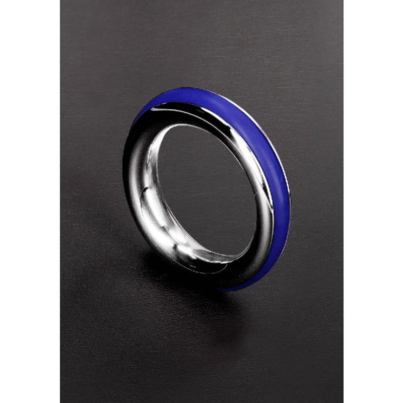 Shots Steel Cazzo Tensions Stainless Steel Cockring 1.8Inch Blue