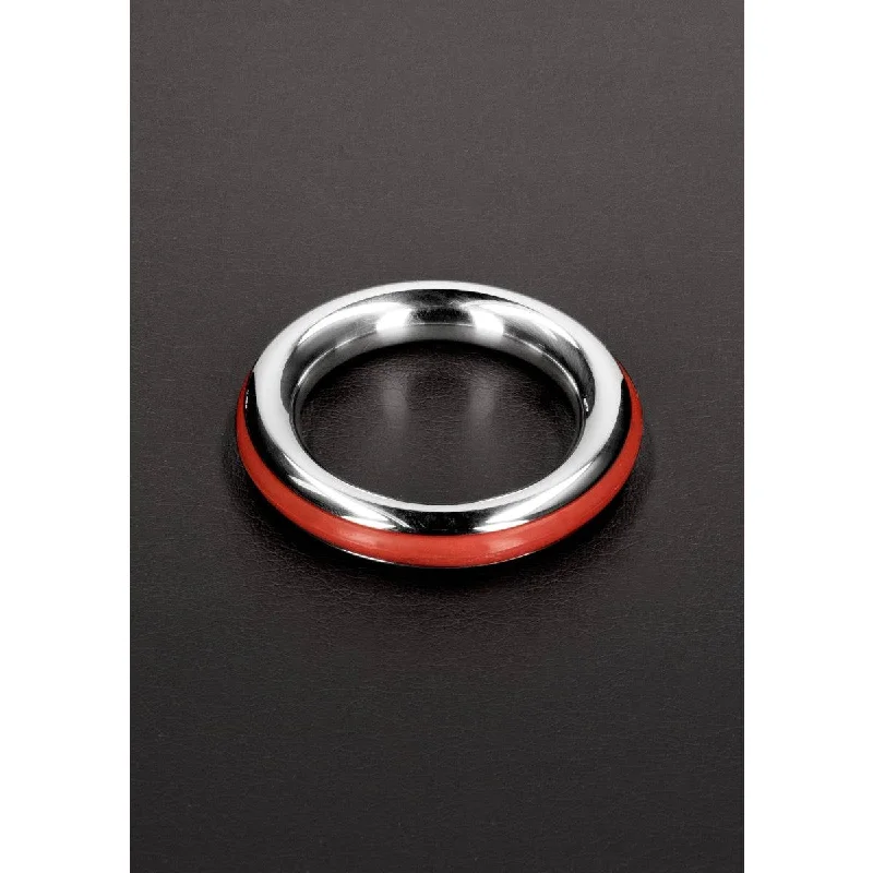 Shots Steel Cazzo Tensions Stainless Steel Cockring 1.8Inch Red