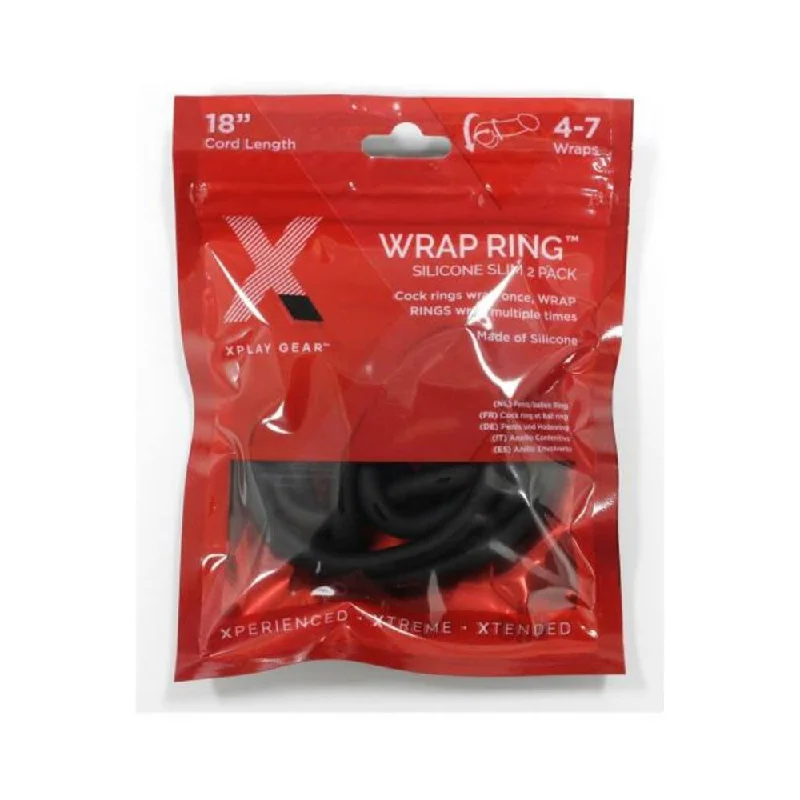 Xplay Silicone Thin Wrap Ring 18 Black